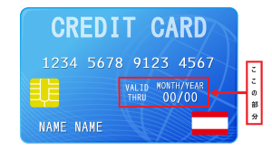 クレジットカードの「VALID THRU」