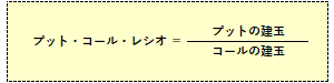 プット・コール・レシオの計算式