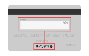 クレジットカードのサインパネル