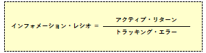 インフォメーション・レシオの計算式