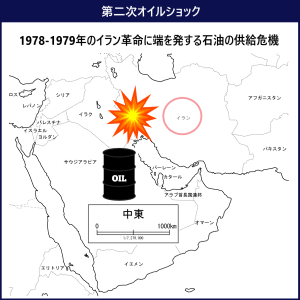 第二次オイルショック（中東地図）