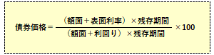 債券価格の計算式