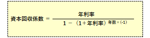 資本回収係数の算式